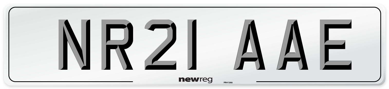 NR21 AAE Number Plate from New Reg
